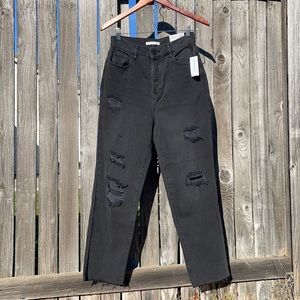 Pacsun Stone Black high rise straight jeans